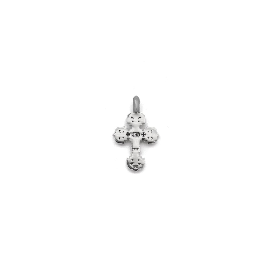 Chrome Hearts 18K White Gold Filigree Diamond Cross Charm Pendant - SHENGLI ROAD MARKET