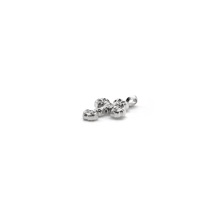 Chrome Hearts 18K White Gold Filigree Diamond Cross Charm Pendant - SHENGLI ROAD MARKET