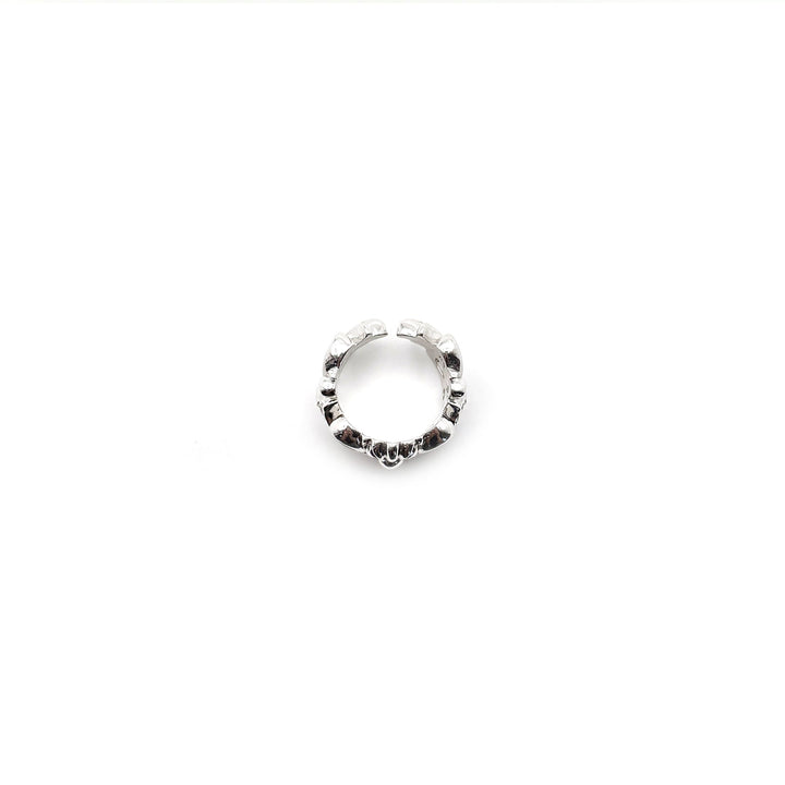 Chrome Hearts 18K White Gold Floral Cross Ring - SHENGLI ROAD MARKET