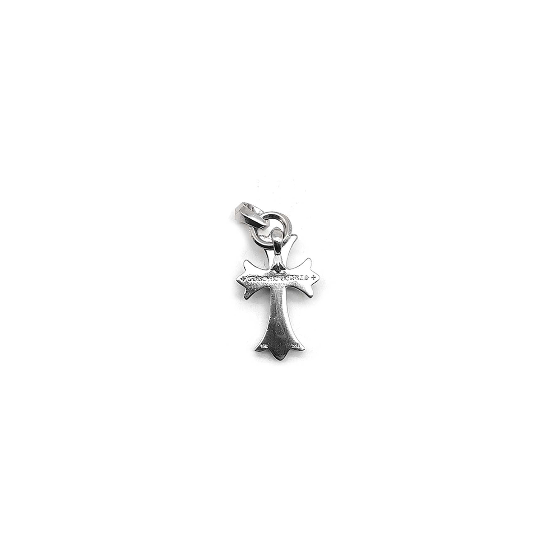 Chrome Hearts 18K White Gold Pink Saph Charm Pendant - SRM