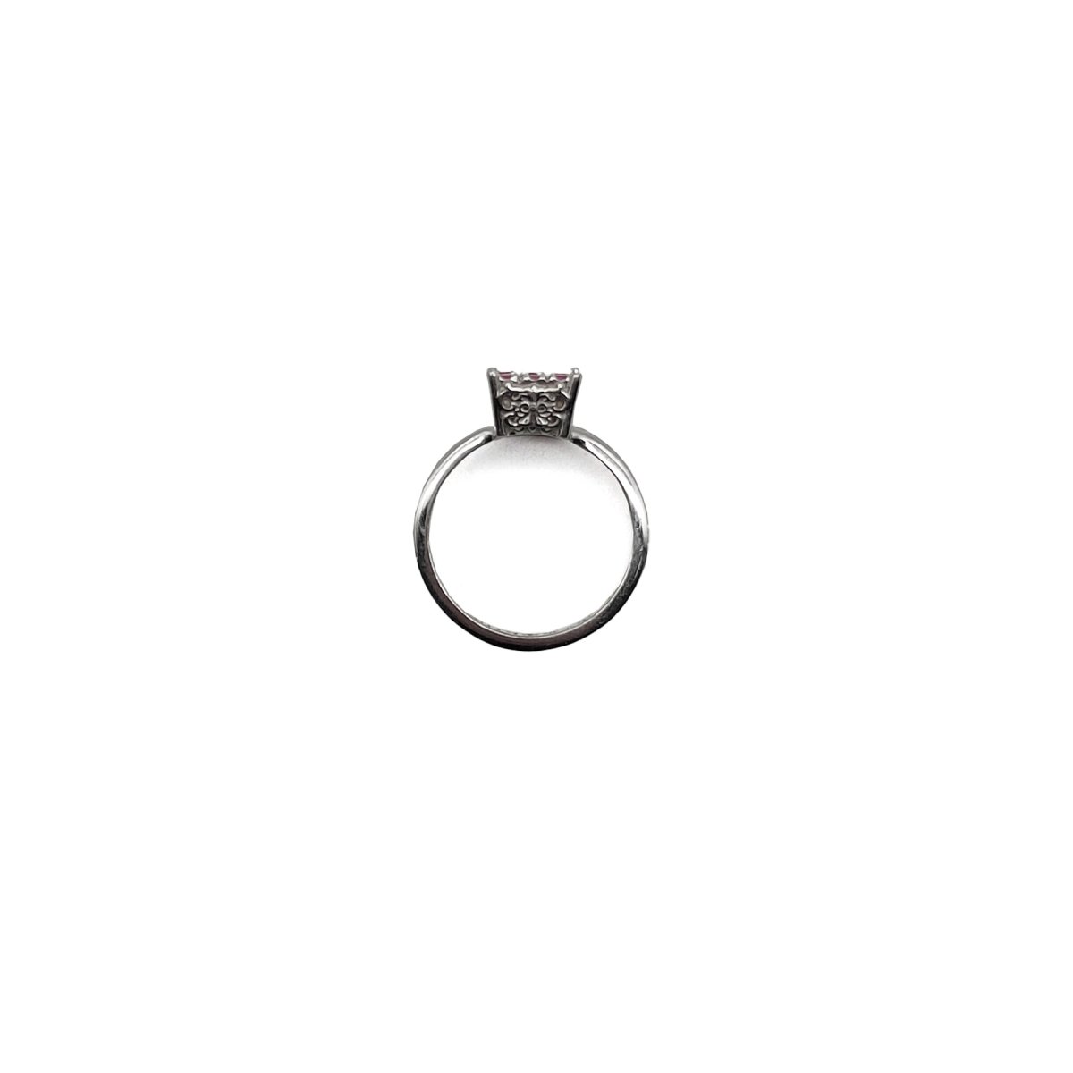 Chrome Hearts 18k White Gold Pink Saph KH Cocktail Ring - SHENGLI ROAD MARKET