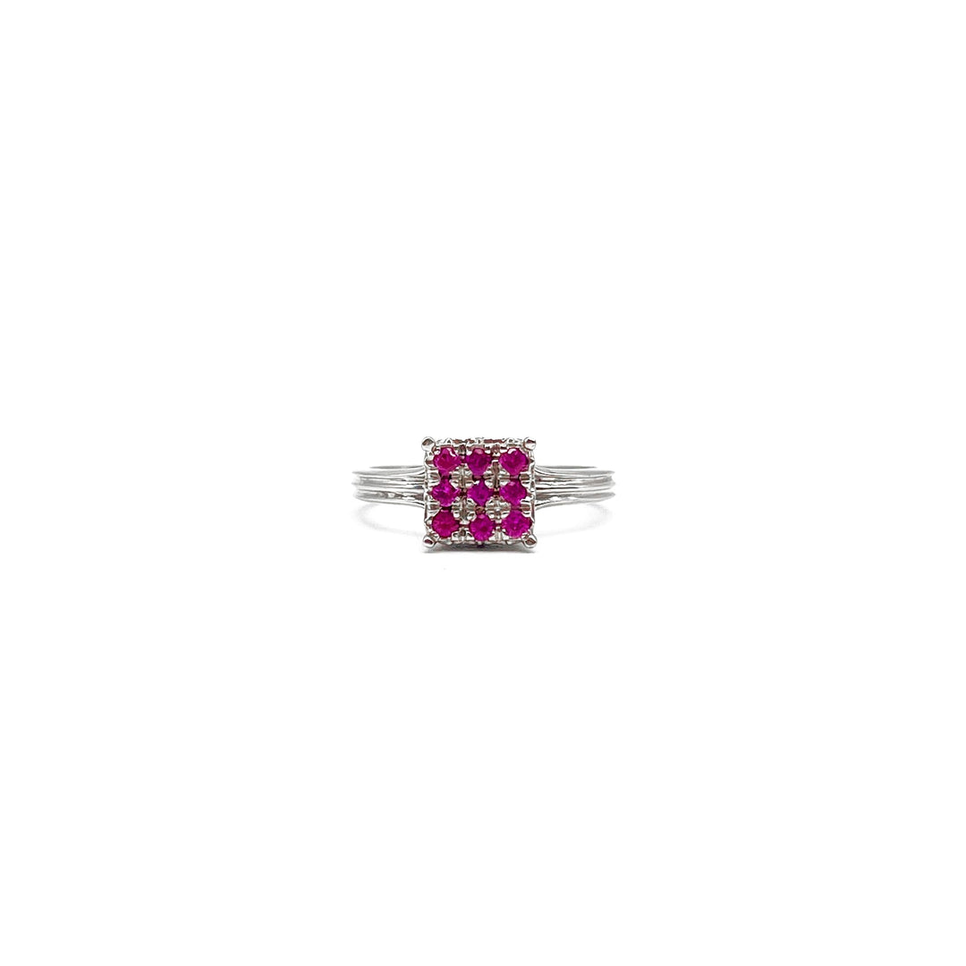 Chrome Hearts 18K White Gold Pink Saph KH Cocktail Ring - SHENGLI ROAD MARKET