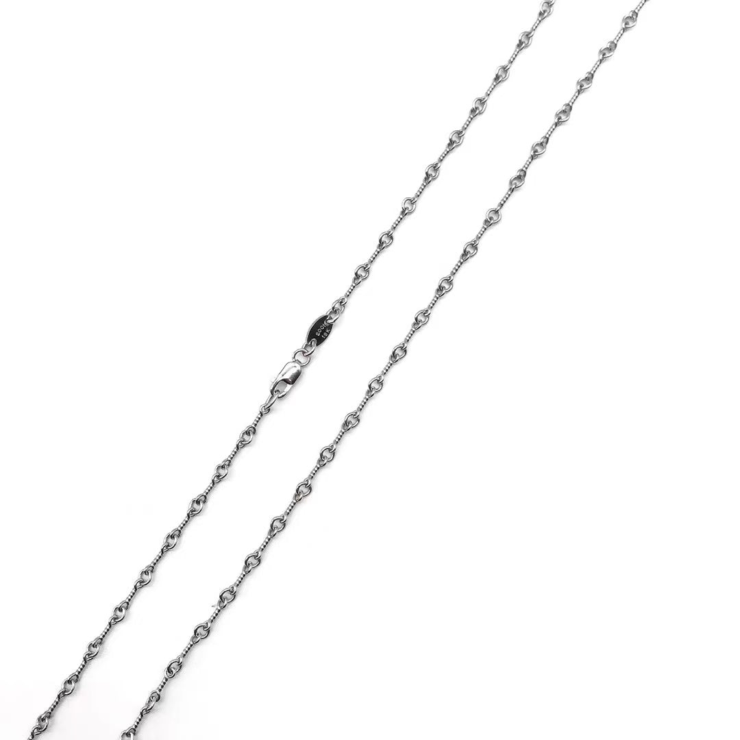 Chrome Hearts 18K White Gold Twist Chian Necklace - SHENGLI ROAD MARKET