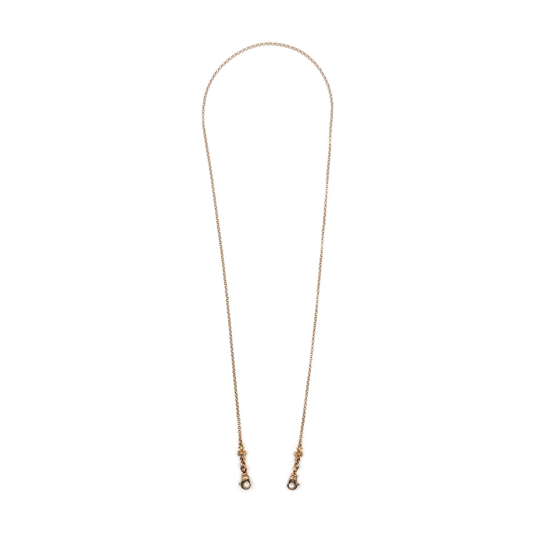 Chrome Hearts 22k Gold 2 Clip Cross Glasses Hanging Chain - SHENGLI ROAD MARKET