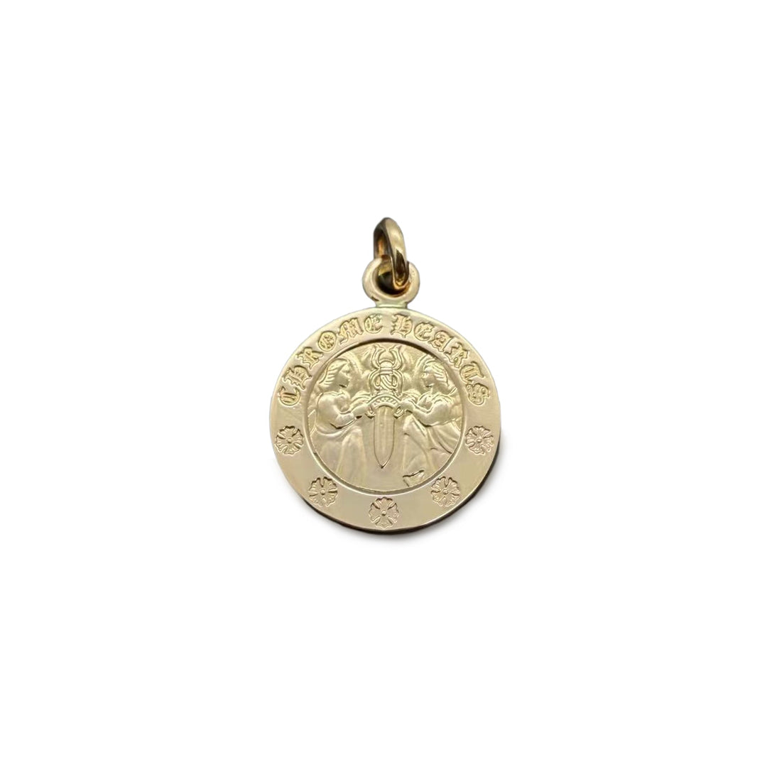 Chrome Hearts 22K Gold Angel Medal Pendant - SHENGLI ROAD MARKET