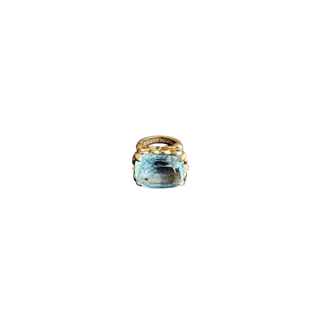 Chrome Hearts 22K Gold Aquamarine Gemstone Ring - SHENGLI ROAD MARKET