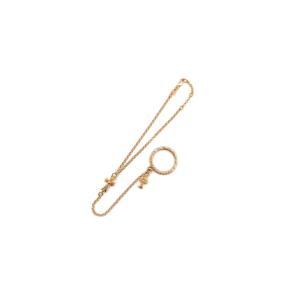 Chrome Hearts 22K Gold Babyfat Bracelet Chain With NTFL Ring - SHENGLI ROAD MARKET