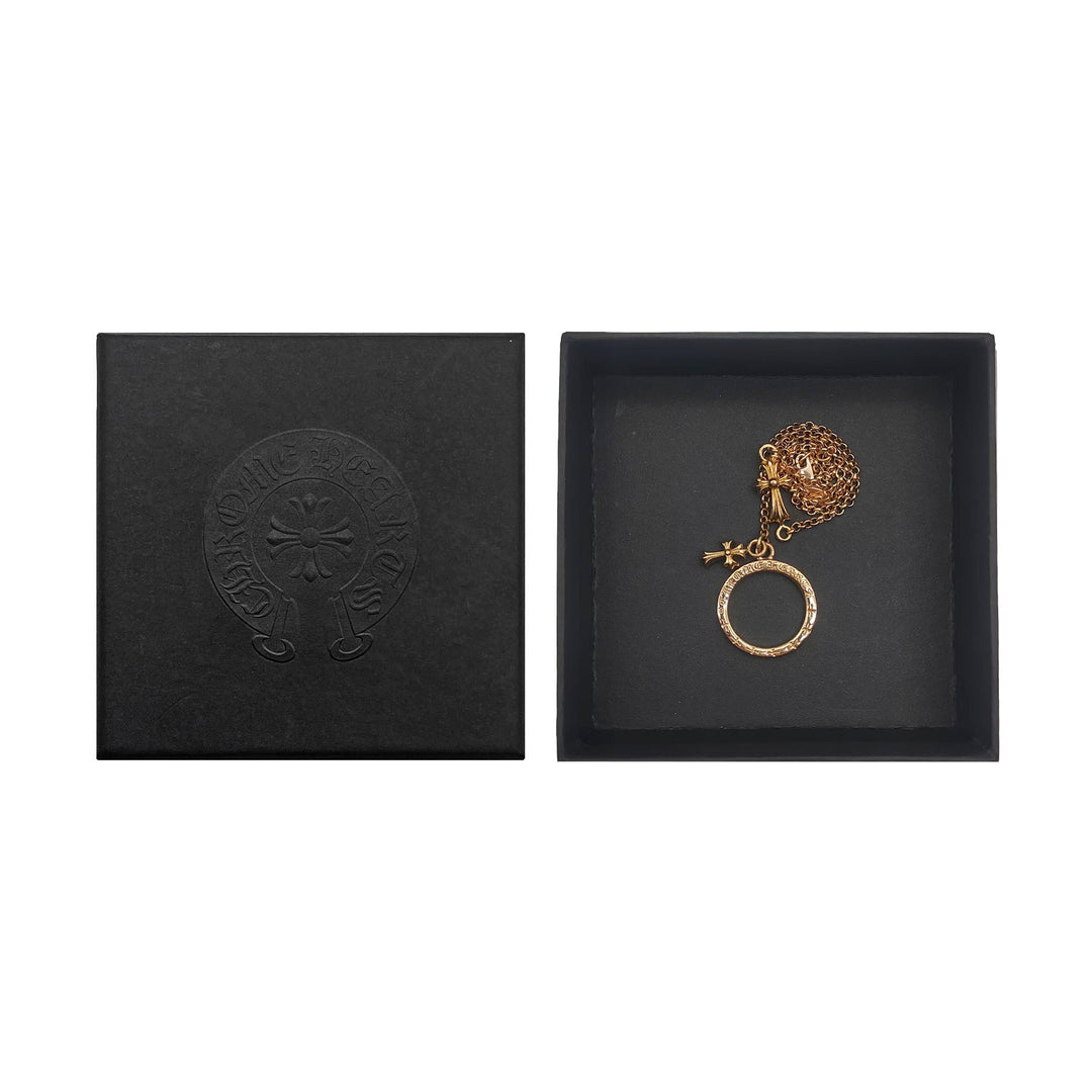 Chrome Hearts 22K Gold Babyfat Bracelet Chain With NTFL Ring - SHENGLI ROAD MARKET