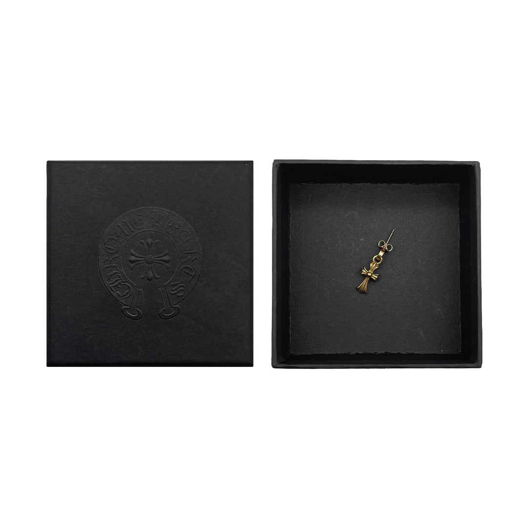 Chrome Hearts 22K Gold Babyfat Cross Earring Drop - SHENGLI ROAD MARKET