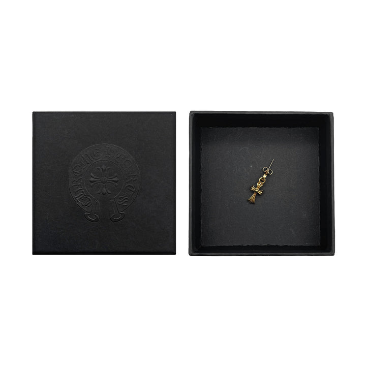 Chrome Hearts 22K Gold Babyfat Cross Earring Drop - SHENGLI ROAD MARKET