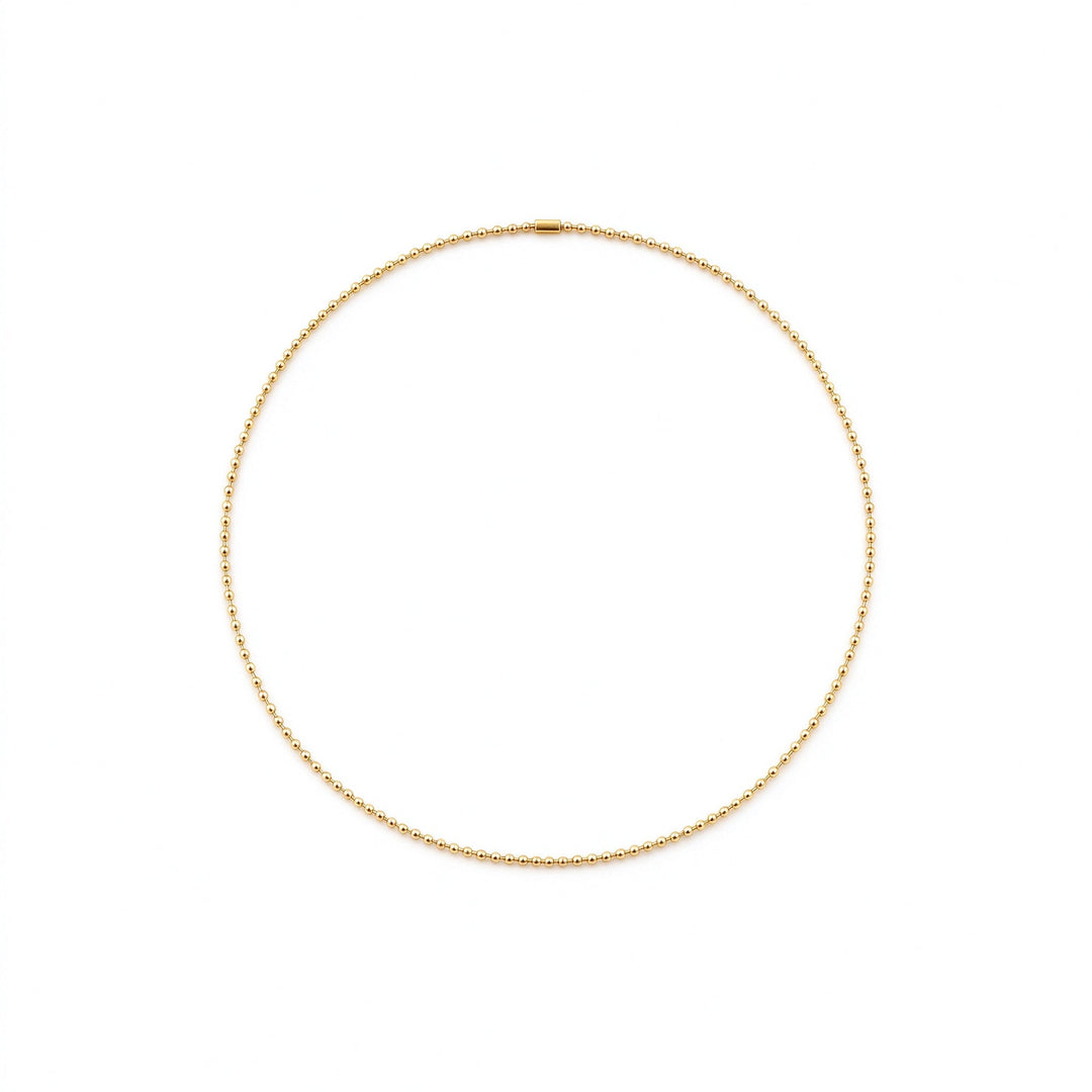 Chrome Hearts 22K Gold Ball Chain Necklace - SHENGLI ROAD MARKET