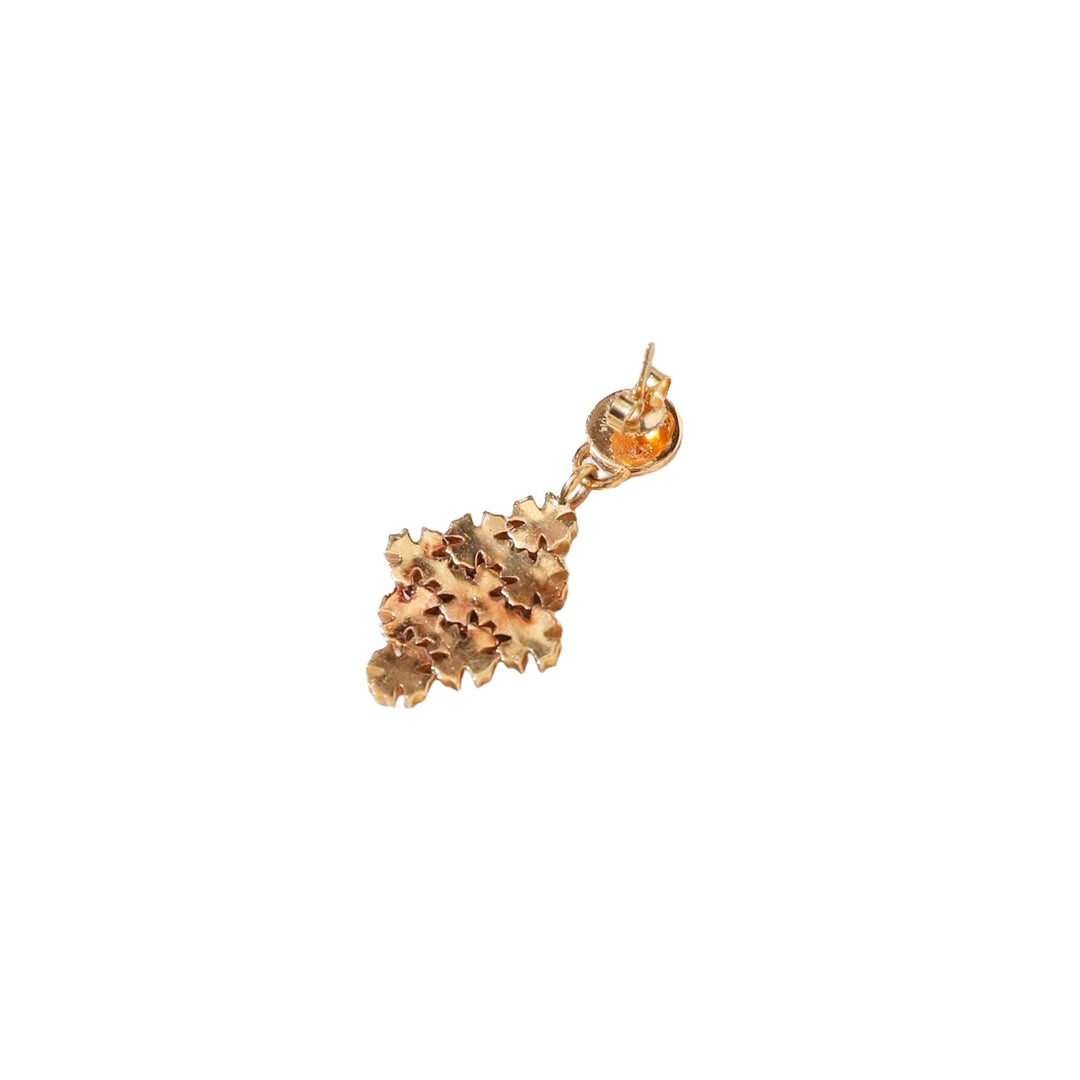 Chrome Hearts 22K Gold Chain Mail CH Plus Cross Earring Drop - SHENGLI ROAD MARKET