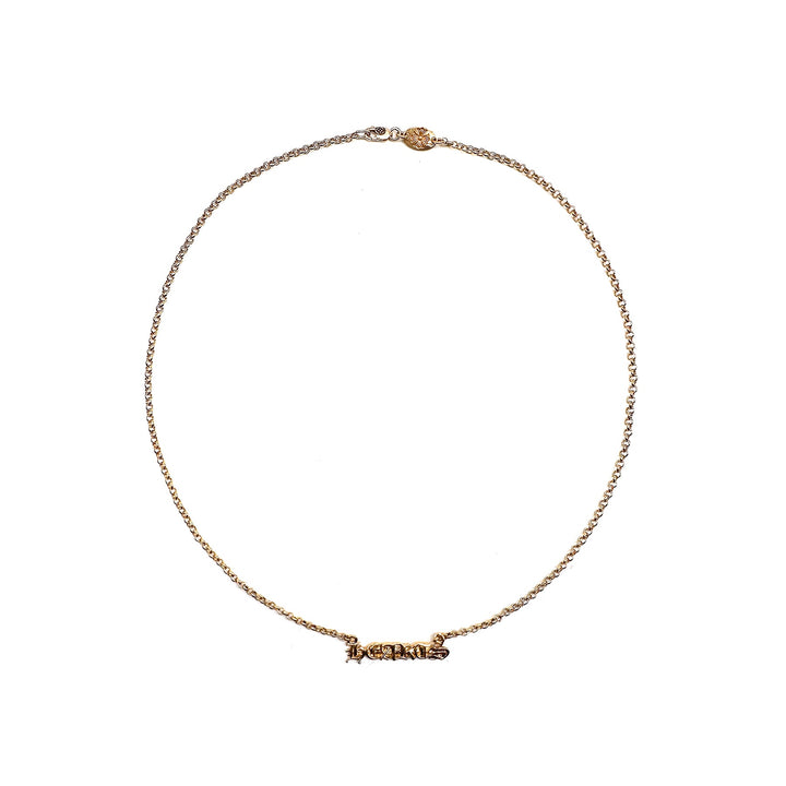 Chrome Hearts 22K Gold Chrome Logo Necklace - SHENGLI ROAD MARKET