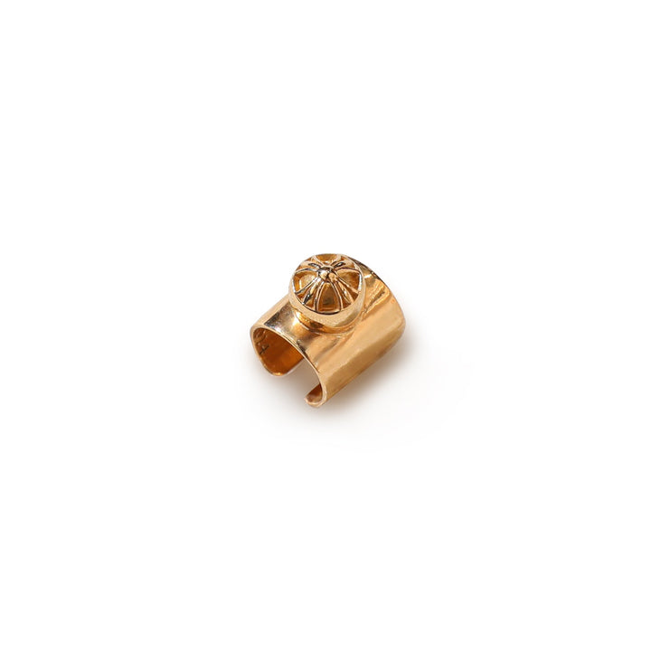 Chrome Hearts 22K Gold Cross Ball Ear Cuff - SHENGLI ROAD MARKET