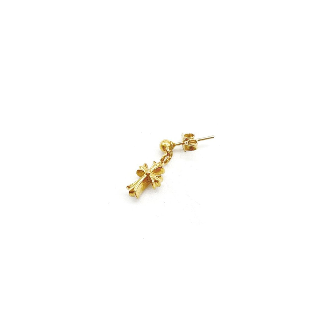 Chrome Hearts 22K Gold Cross Earring Drop - SHENGLI ROAD MARKET