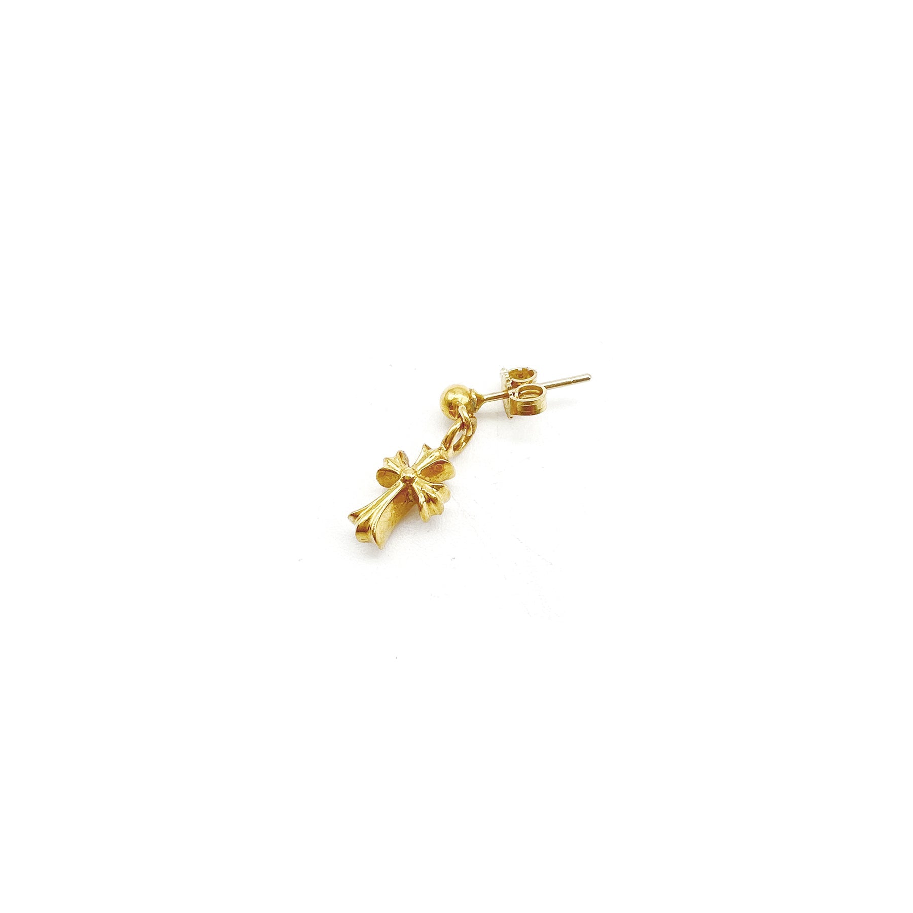 CHROME HEARTS LONG CROSS EARRINGS (両耳) Chrome Hearts 22K Gold Cross Earring Drop - SRM – SHENGLI ROAD MARKET
