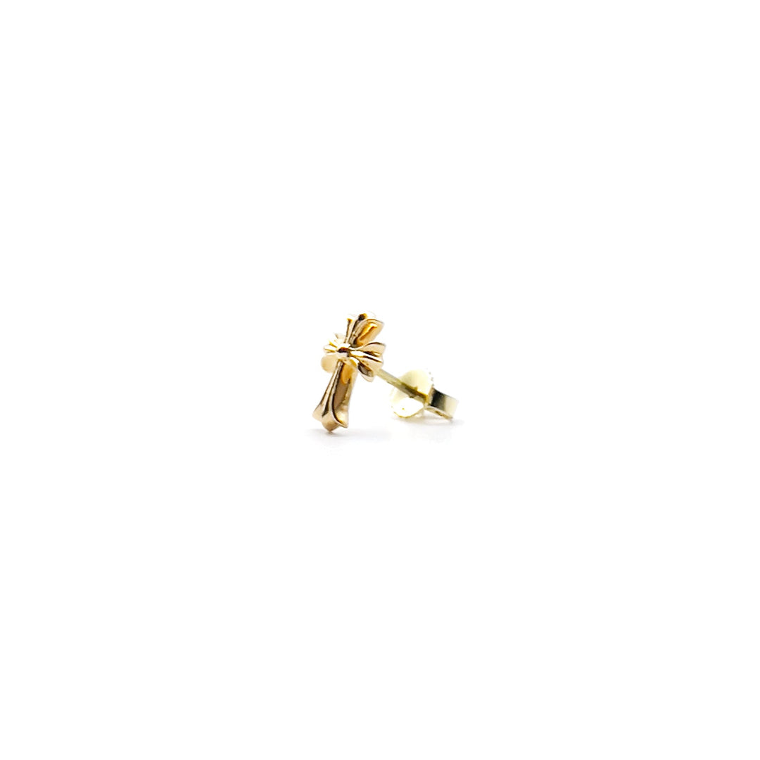 Chrome Hearts 22K Gold Cross Earring Stud - SHENGLI ROAD MARKET