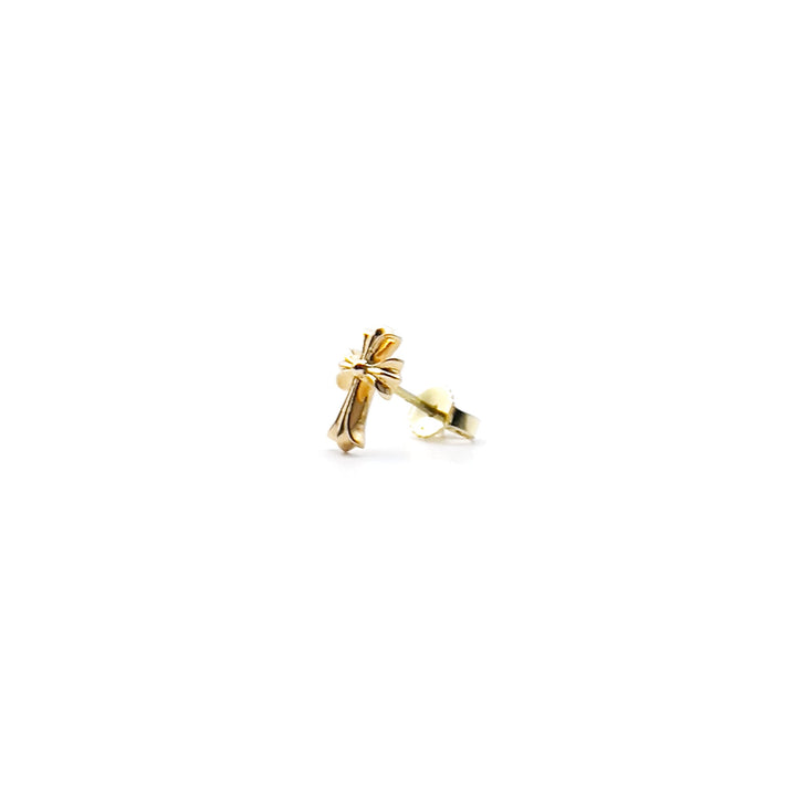 Chrome Hearts 22K Gold Cross Earring Stud - SHENGLI ROAD MARKET