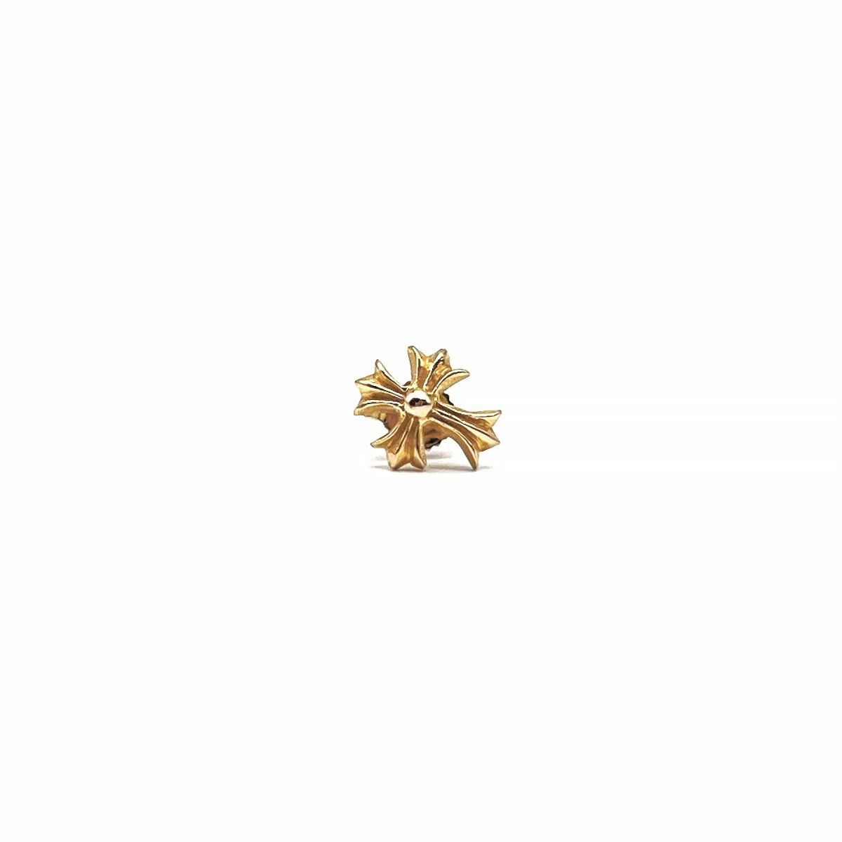 Chrome Hearts 22K Gold Cross Earring Stud - SHENGLI ROAD MARKET