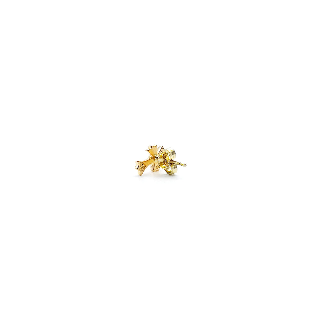Chrome Hearts 22K Gold Cross Earring Stud - SHENGLI ROAD MARKET
