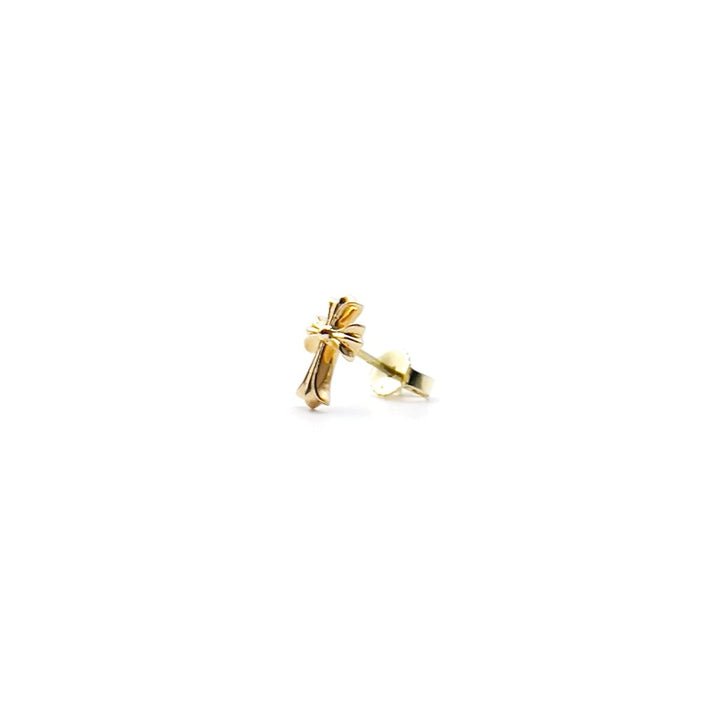Chrome Hearts 22K Gold Cross Earring Stup - SHENGLI ROAD MARKET