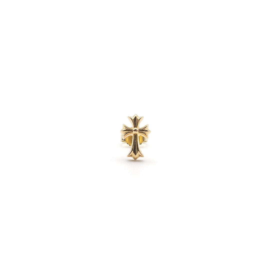 Chrome Hearts 22K Gold Cross Earring Stup - SHENGLI ROAD MARKET