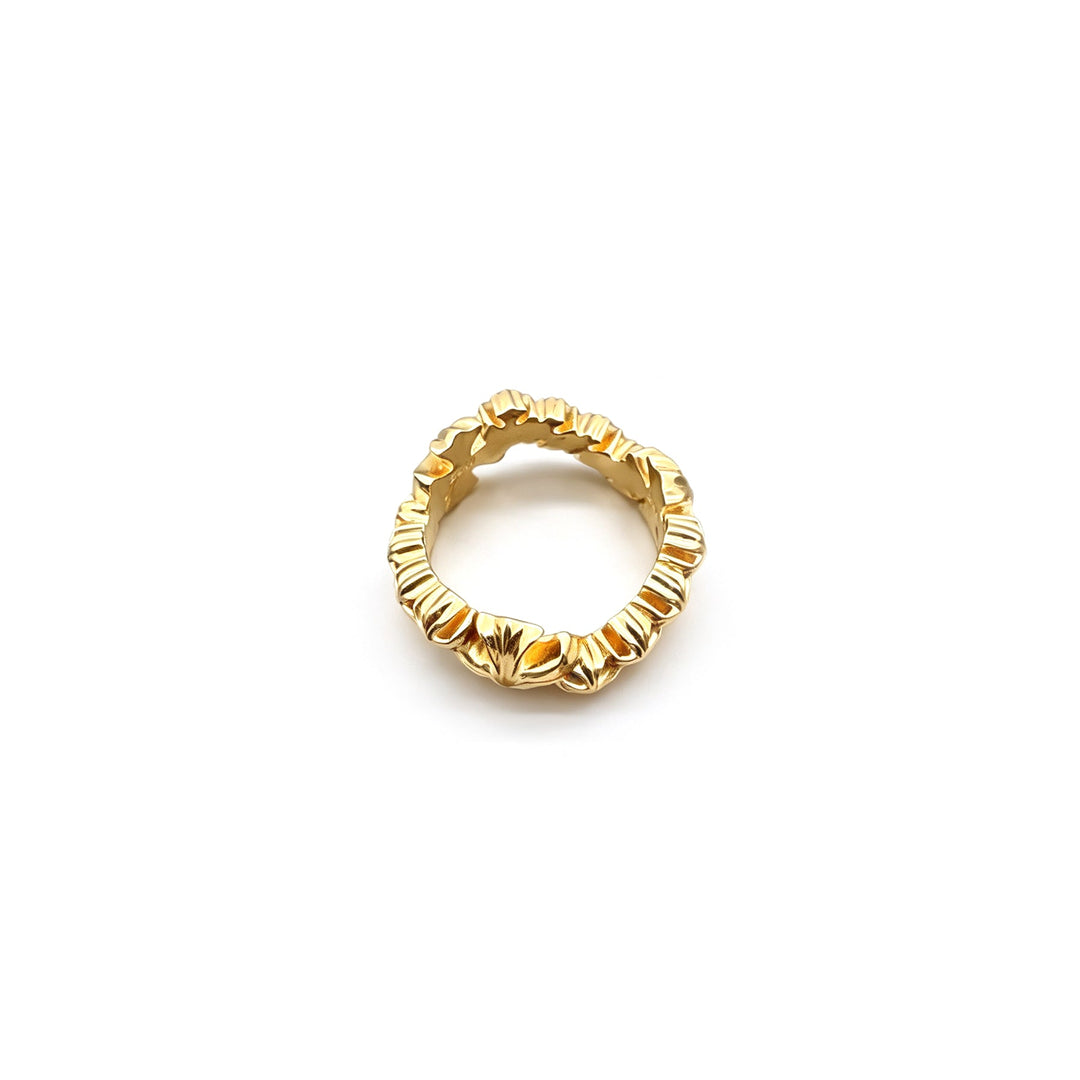 Chrome Hearts 22K Gold Cross Wave Ring - SHENGLI ROAD MARKET