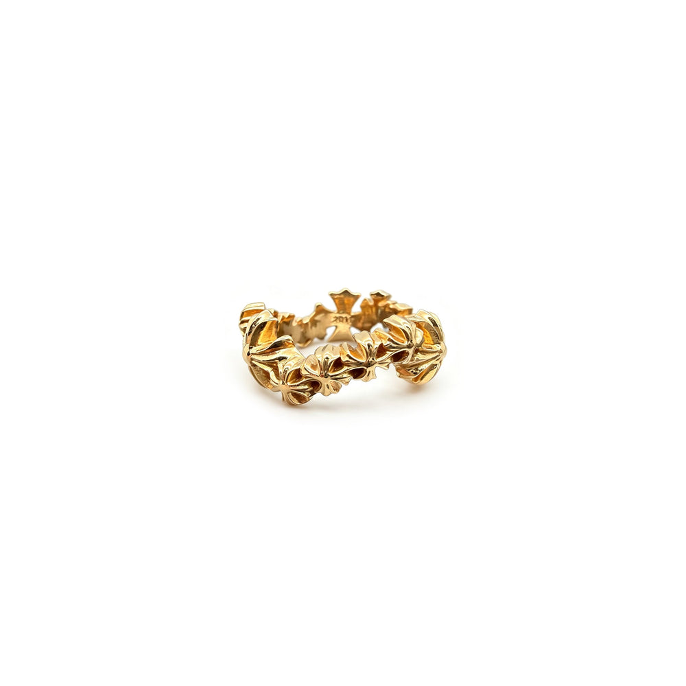 Chrome Hearts 22K Gold Cross Wave Ring - SHENGLI ROAD MARKET