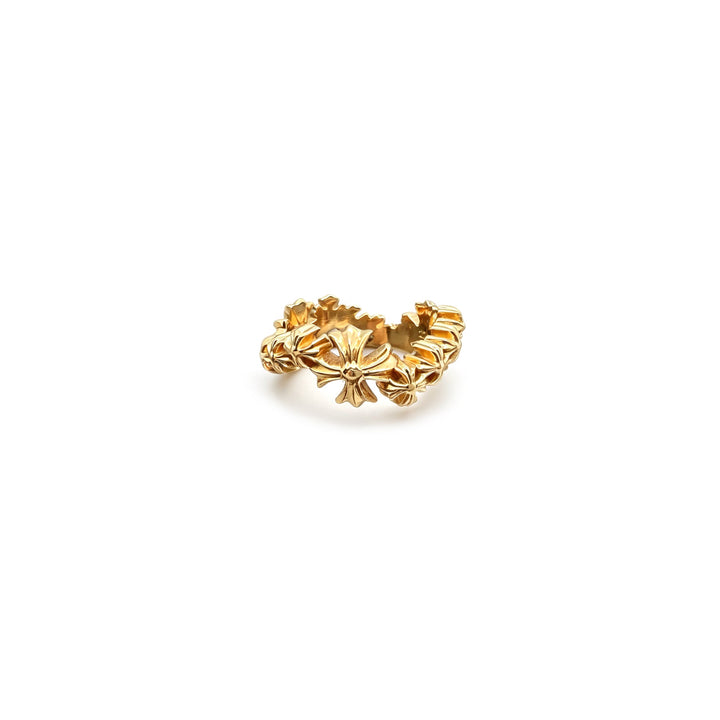 Chrome Hearts 22K Gold Cross Wave Ring - SHENGLI ROAD MARKET
