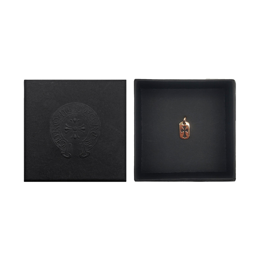 Chrome Hearts 22K Gold Cut-out Cross Dog Tag Pendant - SHENGLI ROAD MARKET