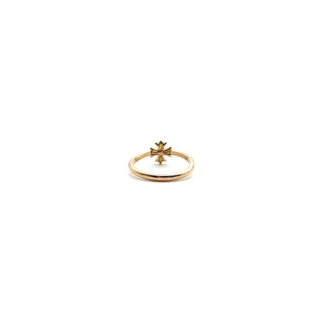 Chrome Hearts 22K Gold Diamond Bubblegum Cross Ring - SHENGLI ROAD MARKET