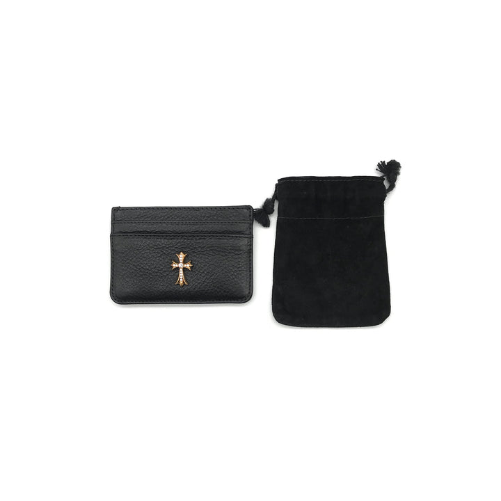 Chrome Hearts 22k Gold Diamond Cross Card Holder - SHENGLI ROAD MARKET