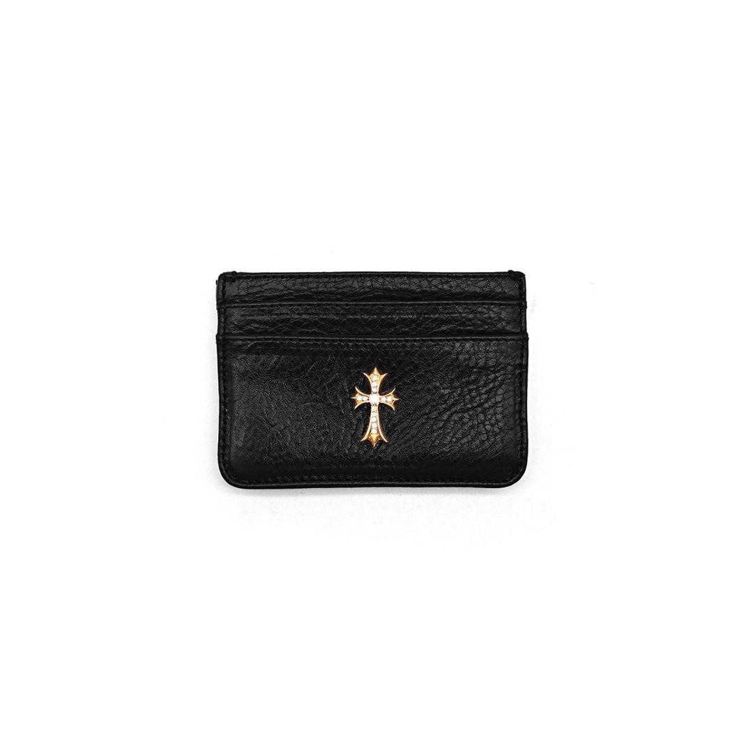 Chrome Hearts 22k Gold Diamond Cross Card Holder - SHENGLI ROAD MARKET