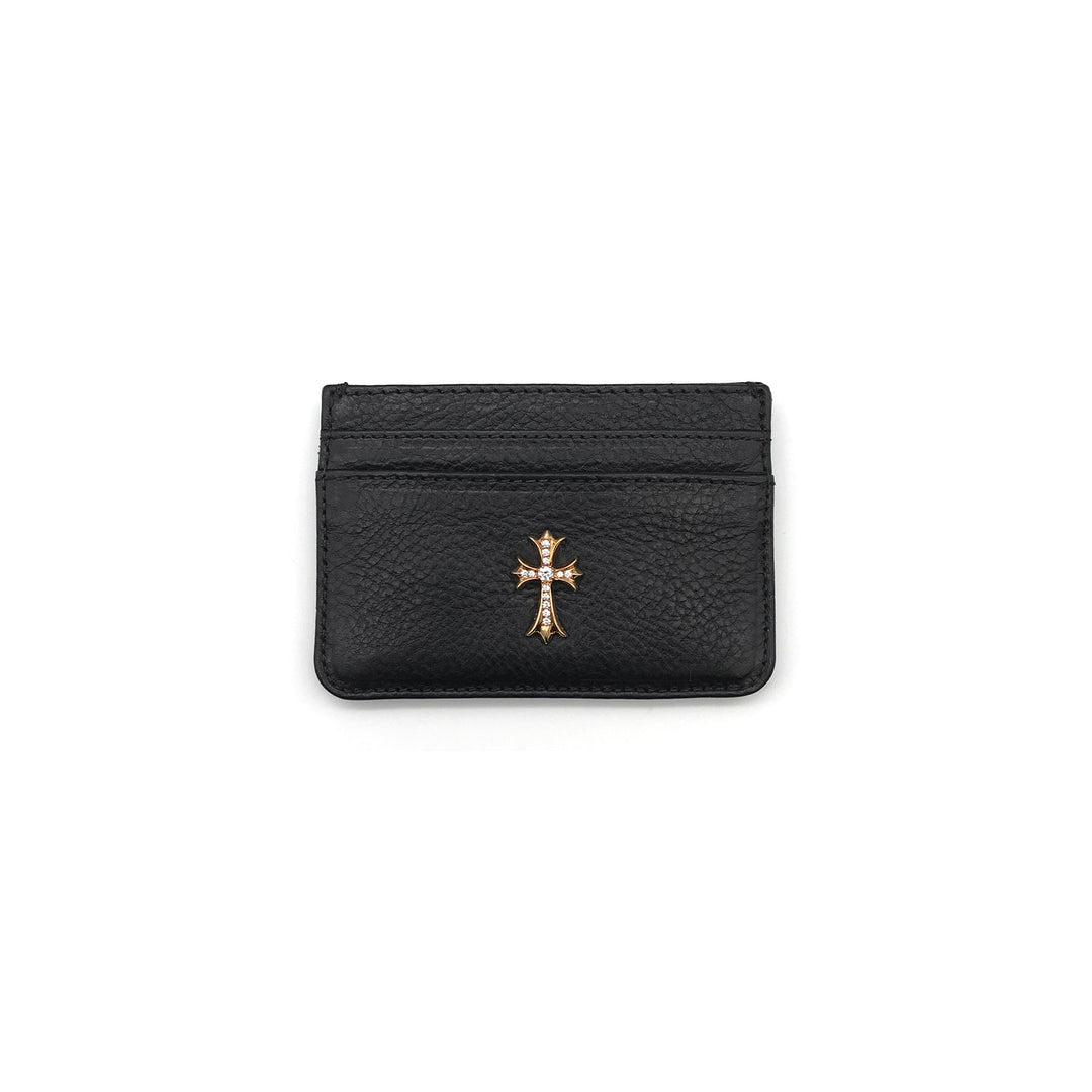 Chrome Hearts 22k Gold Diamond Cross Card Holder - SHENGLI ROAD MARKET