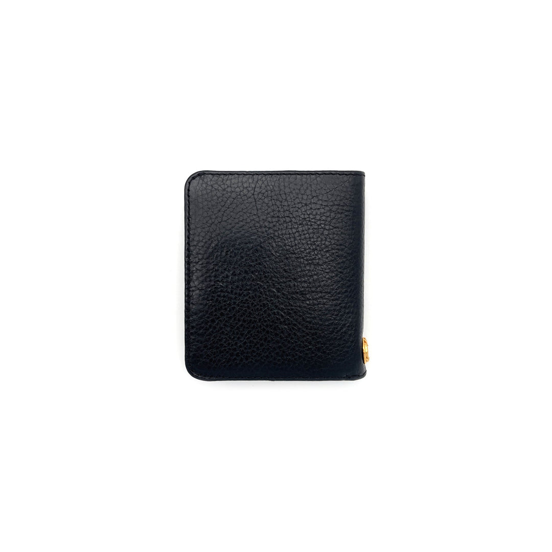 Chrome Hearts 22K Gold Diamond Cross Chain Black Leather Wallet - SHENGLI ROAD MARKET