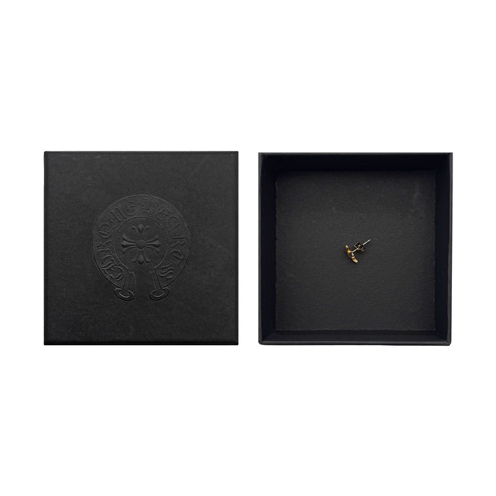 Chrome Hearts 22K Gold Diamond Cross Earring Stud - SHENGLI ROAD MARKET