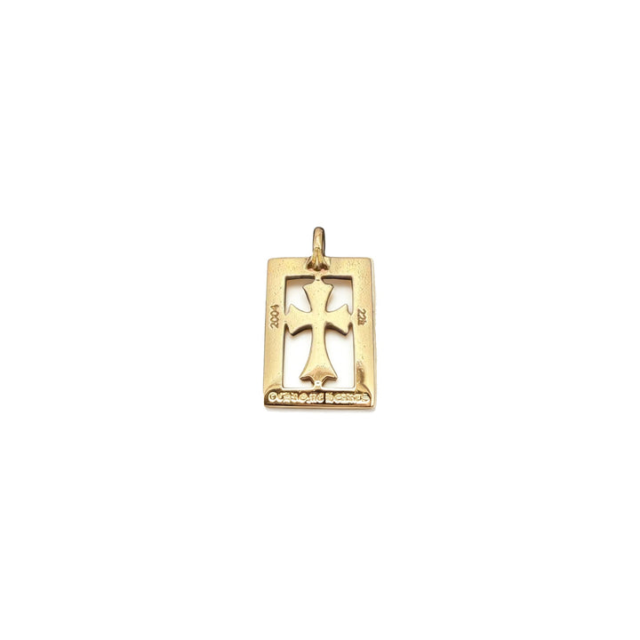 Chrome Hearts 22k Gold Diamond Framed Babyfat Pendant - SHENGLI ROAD MARKET