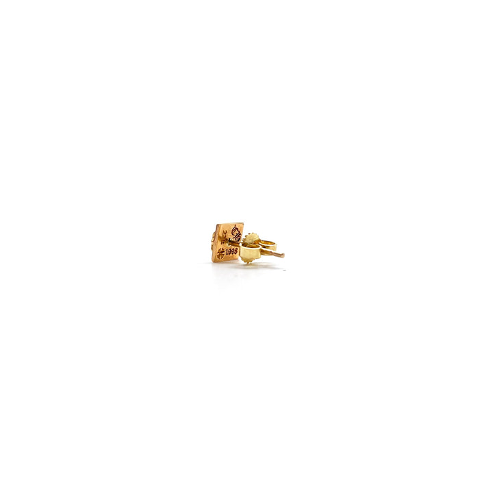 Chrome Hearts 22K Gold Diamond Pyramid Cross Earring Stud - SHENGLI ROAD MARKET