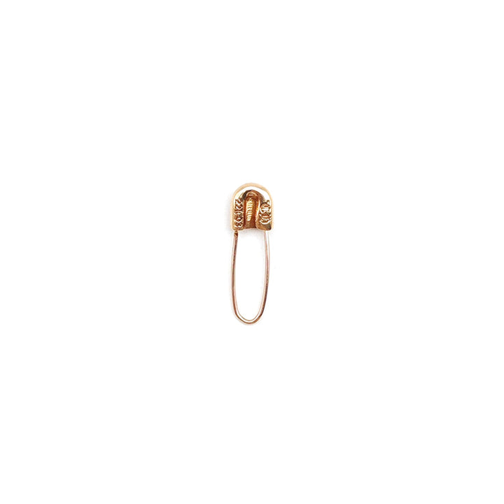 Chrome Hearts 22K Gold Diamond Safety Pin Earring - SHENGLI ROAD MARKET