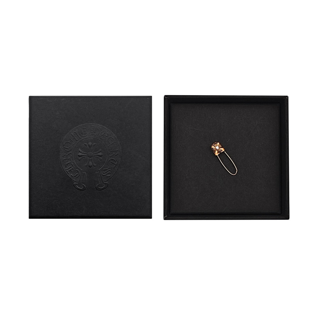 Chrome Hearts 22K Gold Diamond Safety Pin Earring - SHENGLI ROAD MARKET