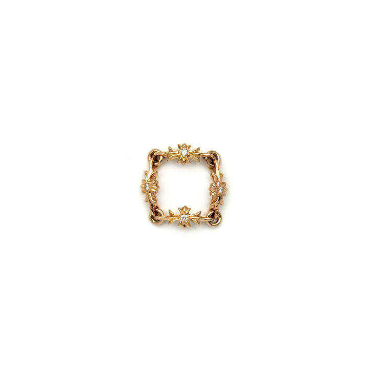 Chrome Hearts 22K Gold Diamond Tiny E Ring - SHENGLI ROAD MARKET