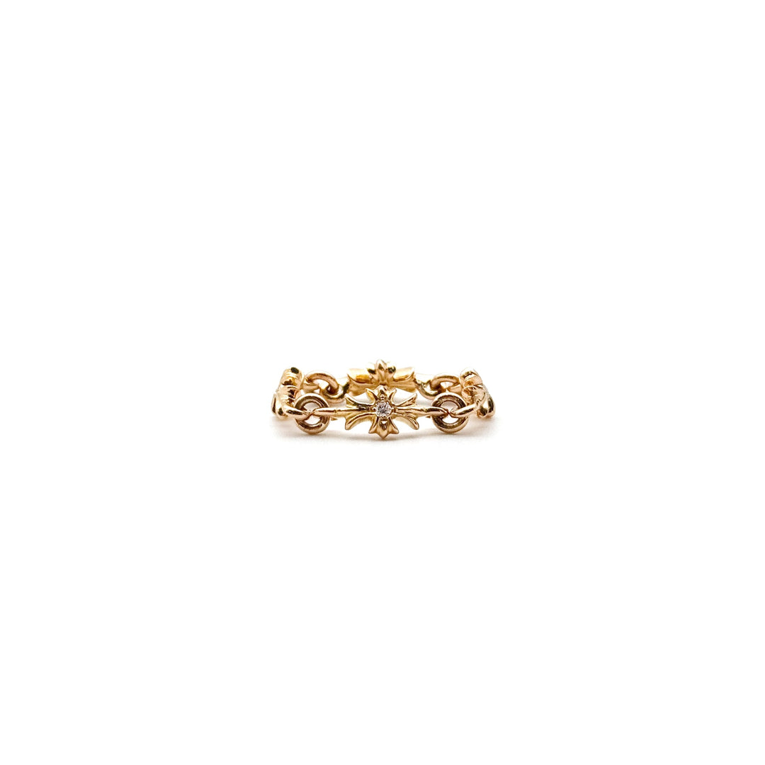 Chrome Hearts 22K Gold Diamond Tiny E Ring - SHENGLI ROAD MARKET