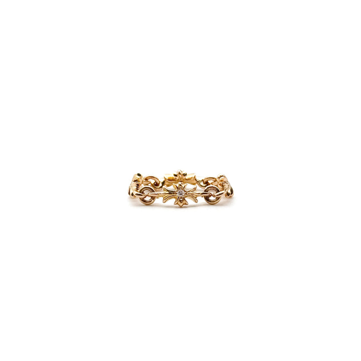 Chrome Hearts 22K Gold Diamond Tiny E Ring - SHENGLI ROAD MARKET