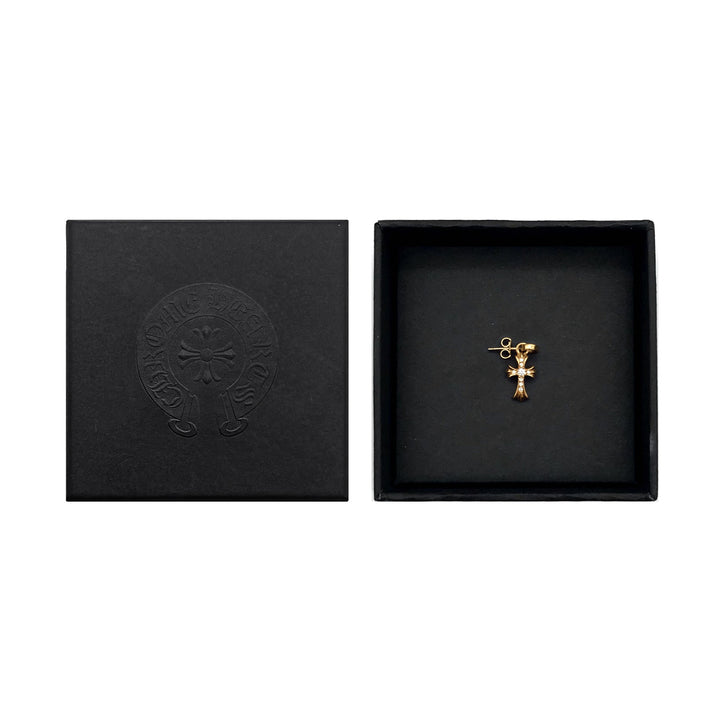 Chrome Hearts 22K Gold Diamonds Babyfat Earring Drop - SHENGLI ROAD MARKET