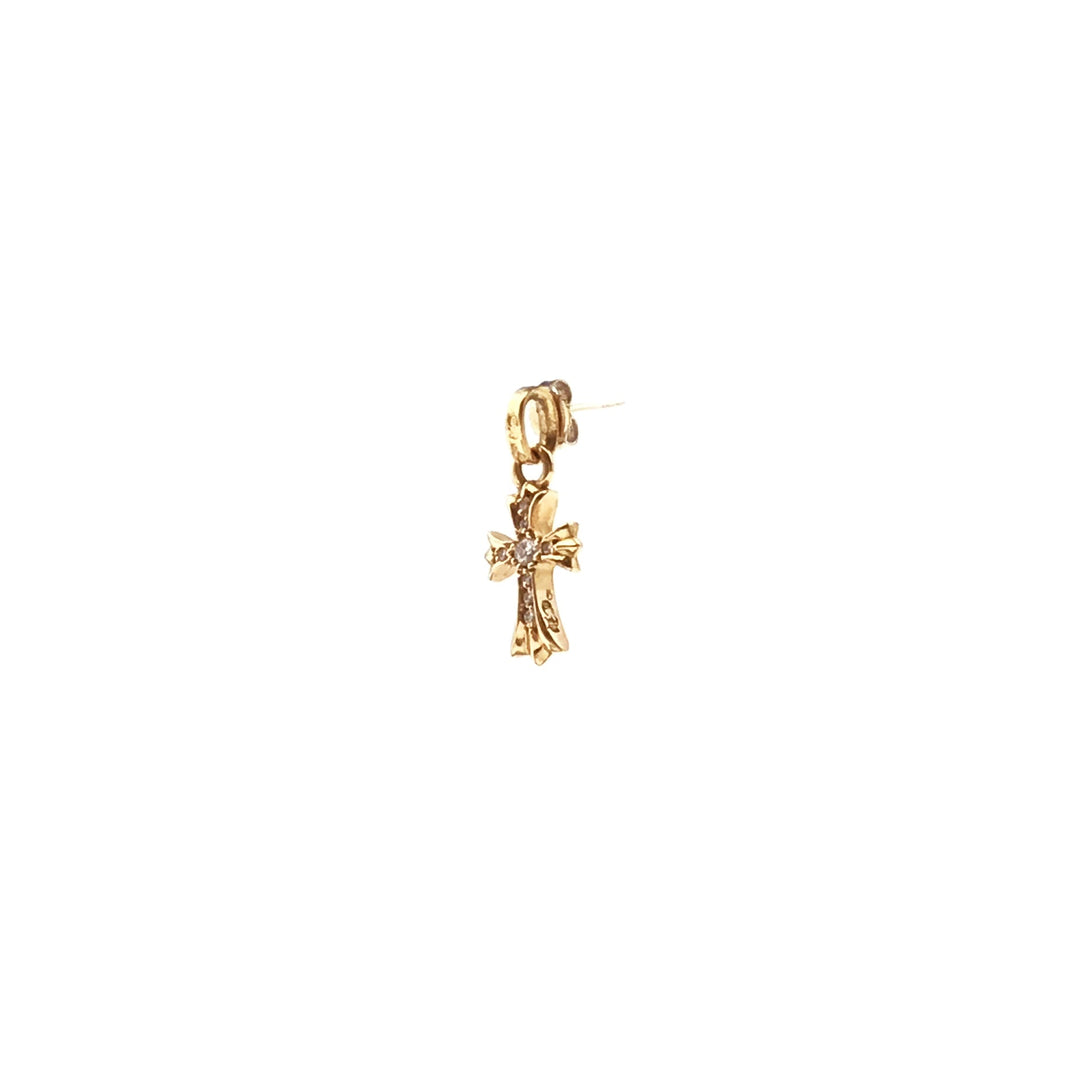 Chrome Hearts 22K Gold Diamonds Babyfat Earring Drop - SHENGLI ROAD MARKET