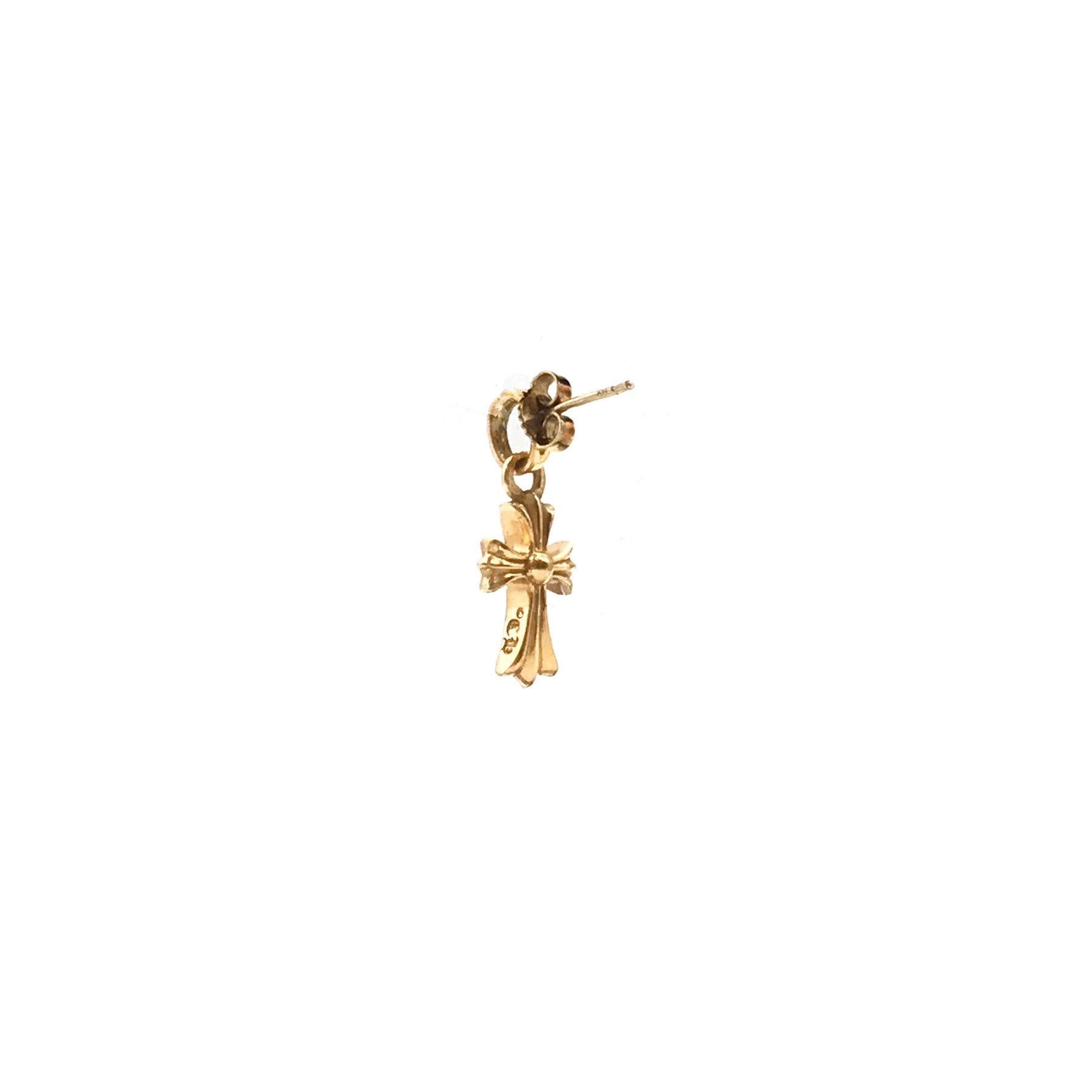 アクセサリー CHROME HEARTS BABYFAT EARRING 18KDIAMOND Chrome Hearts 22K Gold Diamond Babyfat Earring Drop - SRM