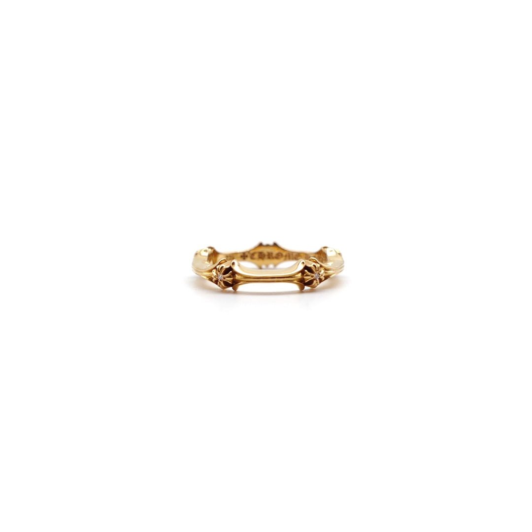 Chrome Hearts 22K Gold Diamonds Cross Bone Tail Ring - SHENGLI ROAD MARKET