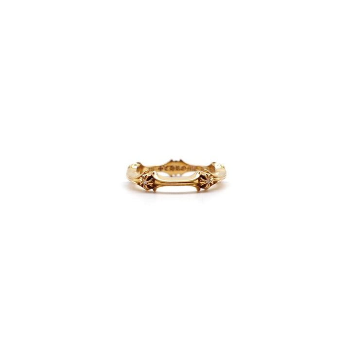 Chrome Hearts 22K Gold Diamonds Cross Bone Tail Ring - SHENGLI ROAD MARKET