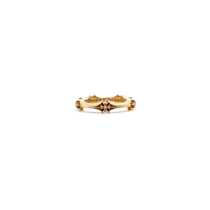 Chrome Hearts 22K Gold Diamonds Cross Bone Tail Ring - SHENGLI ROAD MARKET