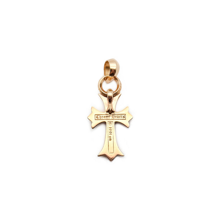 Chrome Hearts 22K Gold Diamonds Cross Charm Pendant - SHENGLI ROAD MARKET